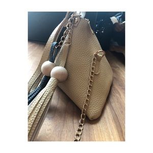 Chic vegan leather triangle purse